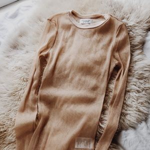 Urban outfitters mesh peach top